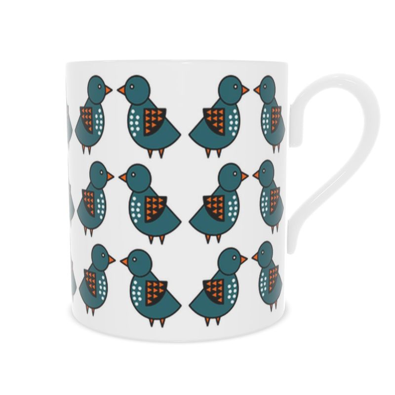 Steve The Pigeon Monotone Mug - Blue