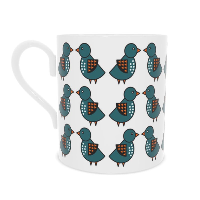 Steve The Pigeon Monotone Mug - Blue